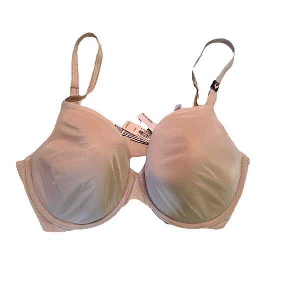 NEW VICTORIA'S SECRET blush LINED PERFECT COVERAGE bra Womens 34DD NWT - Picture 1 of 9